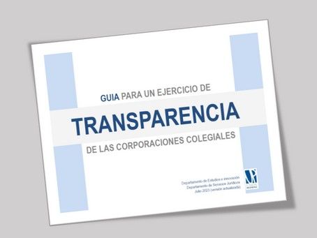 Uni�n Profesional elabora una nueva gu�a para garantizar el ejercicio de transparencia de las corporaciones colegiales
