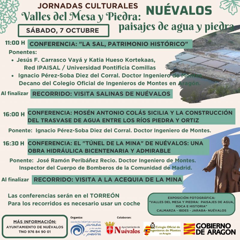 Jornadas Culturales �Valles del Mesa y Piedra: paisaje de agua, roca e historia�. 