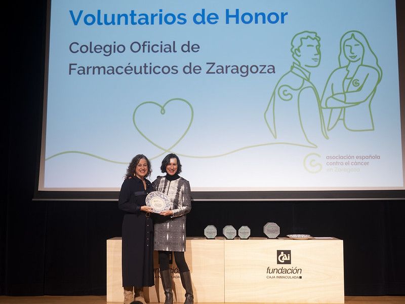 El Colegio Oficial de Farmac�uticos de Zaragoza, reconocido como �Voluntario de Honor� por la Asociaci�n Espa�ola contra el C�ncer