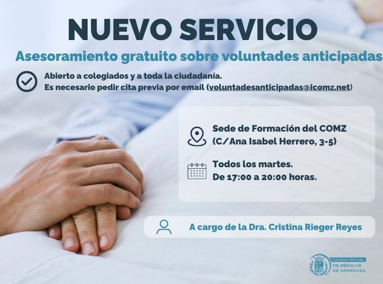 El COMZ pone en marcha un servicio gratuito de asesoramiento sobre Voluntades Anticipadas abierto a toda la ciudadan�a